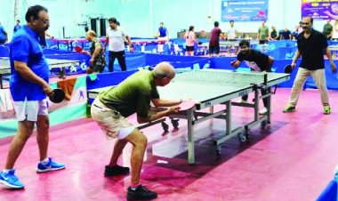 स्व. विद्याचरण शुक्ल स्मृति रायपुर जिला अंतर संस्थान युगल टेबल टेनिस स्पर्धा अंतिम चरण में