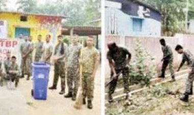 जवानों ने चलाया स्वच्छता अभियान