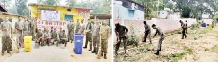 जवानों ने चलाया स्वच्छता अभियान
