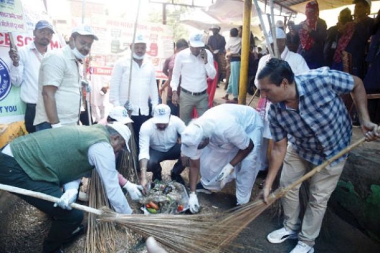 स्वच्छता ही सेवा अभियान शुरू, सांसद ने किया श्रमदान