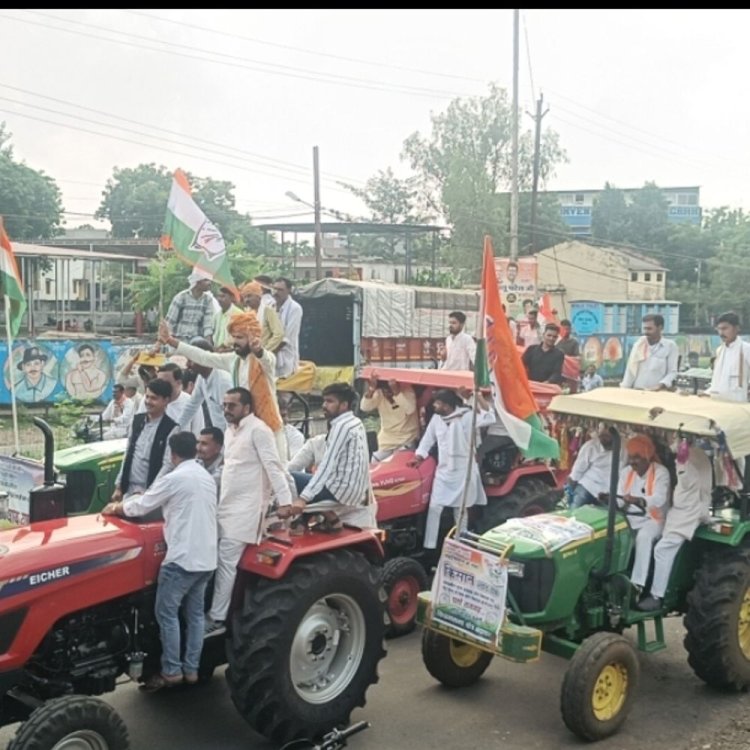 ट्रैक्टर रैली निकालने वाले कांग्रेस जिलाध्यक्ष समेत 100 पर FIR:शासकीय आदेश की अवहेलना करने का आरोप