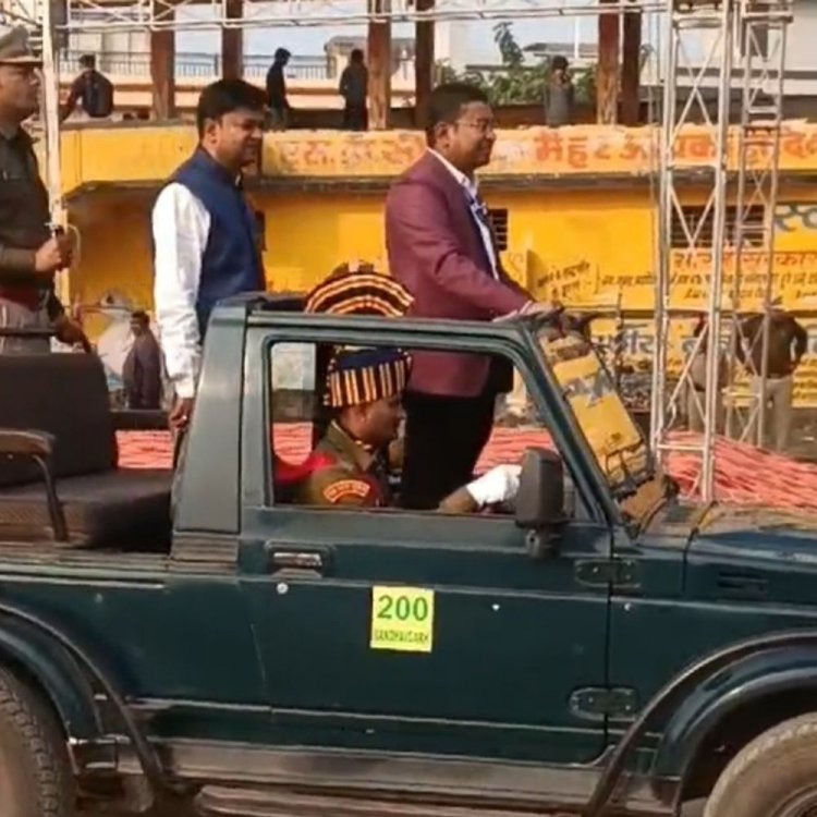 मैहर में गणतंत्र दिवस समारोह को लेकर रिहर्सल संपन्न:10 प्लाटून की परेड में 180 से ज्यादा प्रतिभागी, कलेक्टर ने किया ध्वजारोहण