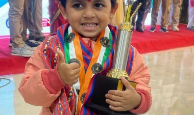 खरगोन की ध्रुवी का इंडिया बुक ऑफ रिकॉर्ड में नाम:3 साल की बच्ची को याद है 180 देशों की राजधानियां; फिजिक्स-गणित की भी जानकारी