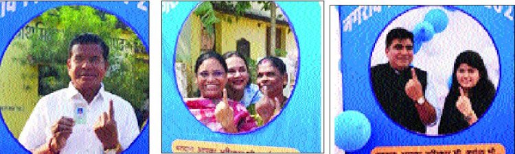 पूर्व मंत्री मरकाम, विधायक लता उसेंडी और कलेक्टर ने किया मतदान