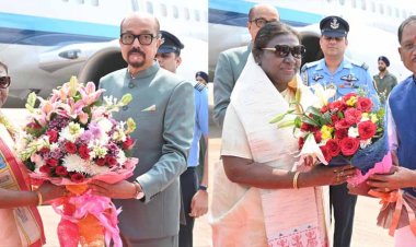 राष्ट्रपति द्रौपदी मुर्मु का छत्तीसगढ़ आगमन: स्वामी विवेकानंद एयरपोर्ट पर हुआ भव्य स्वागत