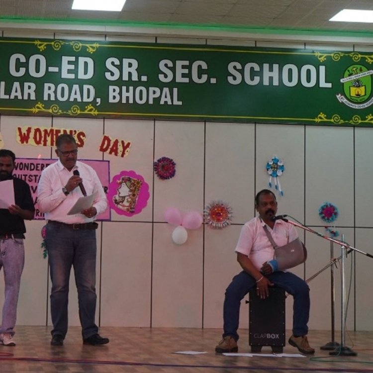 भोपाल के सेंट जोसेफ स्कूल में महिला दिवस का आयोजन:प्रार्थना से लेकर विभिन्न सांस्कृतिक कार्यक्रमों की हुई प्रस्तुति