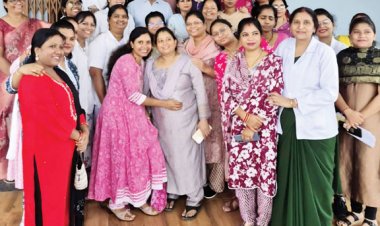 जिला अस्पताल में स्वागत  और विदाई समारोह