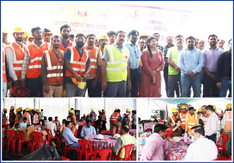 राज्य रजत जयंती-अल्टाटेक कुकुरदी सीमेंट संयंत्र में श्रमवीर स्वास्थ्य जांच शिविर