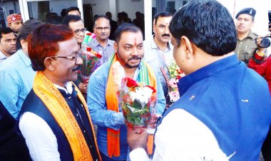 रायगढ़ पहुंचे स्कूल शिक्षा मंत्री का भाजपाइयों ने किया स्वागत