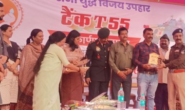 सिवनी में भारतीय सेना के टी-55 टैंक का लोकार्पण:3 युद्धों में निभाई अहम भूमिका; मातृशक्ति संगठन के आयोजन में शहीद परिवारों का सम्मान