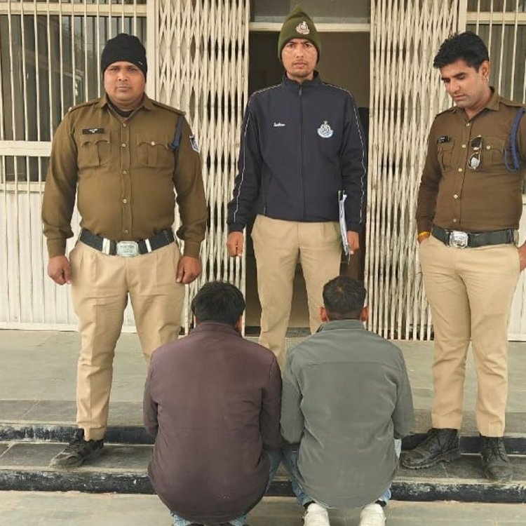 भिंड में 15 किमी पीछा कर पकड़े ट्रॉली चोर:खुद का ट्रैक्टर लेकर चोरी करने आए थे; पुलिस ने घेराबंदी कर 2 को पकड़ा