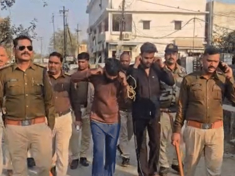 जहां था आतंक, पुलिस ने वहीं निकाला जुलूस:जबलपुर में पुलिस ने दो शातिर अपराधियों को पकड़ा, 35 से ज्यादा अपराध दर्ज थे