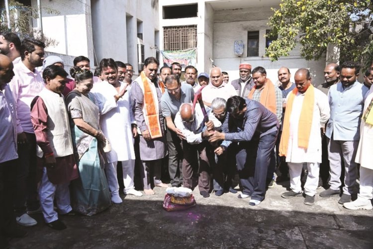 प्रेरणा विद्यालय में कक्ष निर्माण का भूमिपूजन